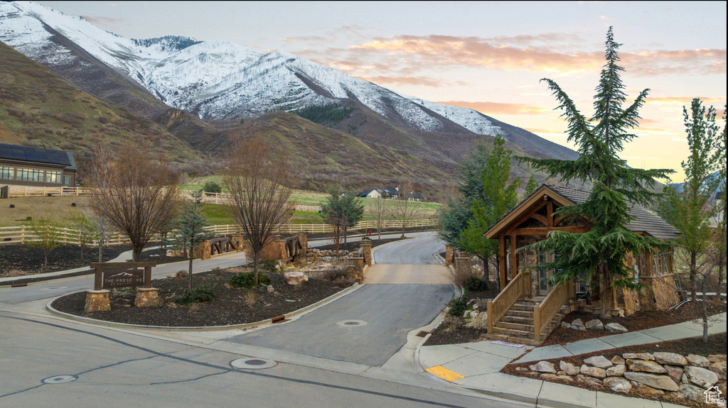 View of mountain background