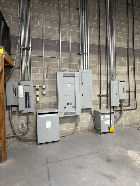 Utility room featuring electric panel