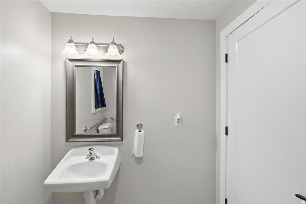 Half bath with a sink