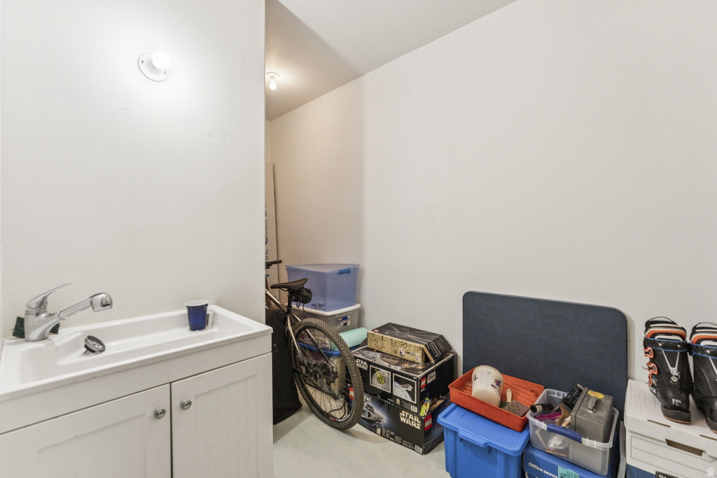 Bathroom featuring vanity