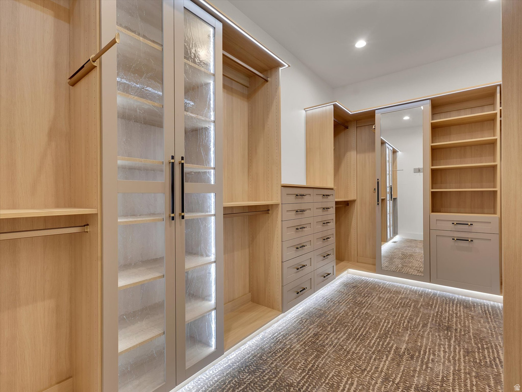 View of walk in closet