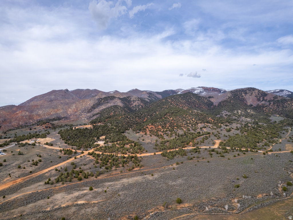 Mountain view with rural landscape