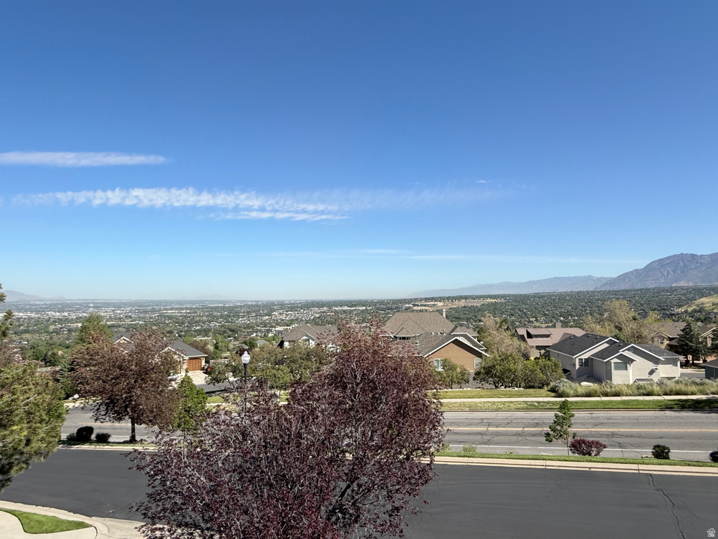 Expansive mountain and valley scenery