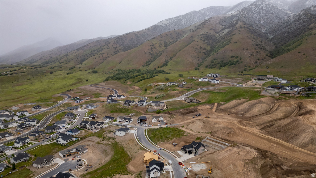 Mountainous landscape with developed and developing residential areas