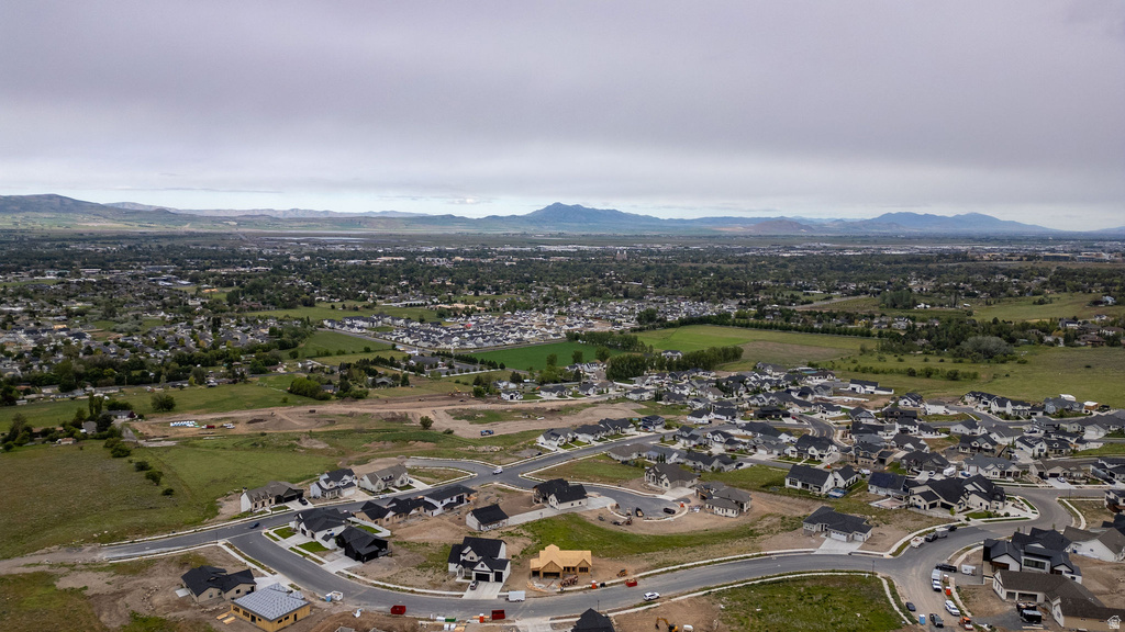 Developing residential area featuring new construction homes and partially developed lots