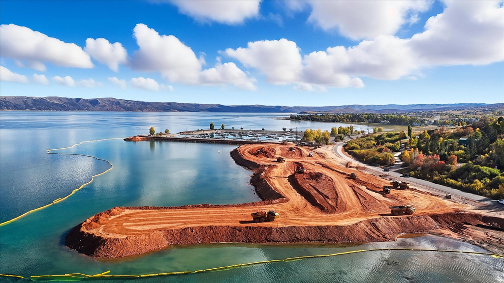 Lakeside parcel with significant earthwork and direct water access