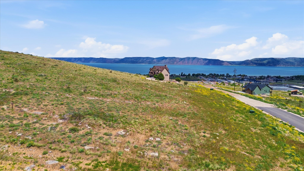 Sloped lot with paved road frontage