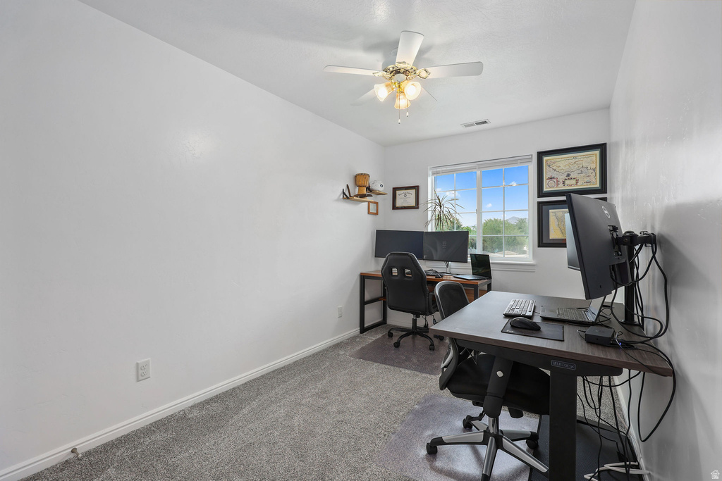 Room with light gray carpeting, neutral wall color, and a multi-pane window