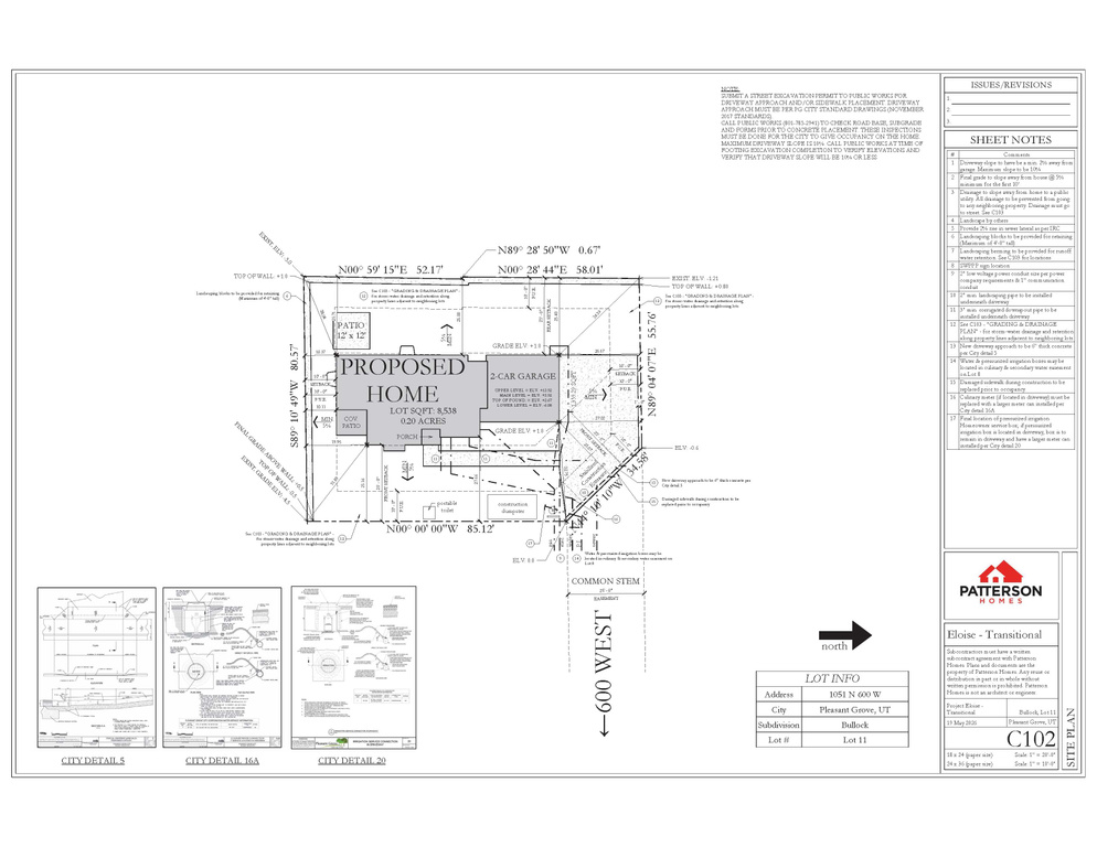 Site Plan. Presenting the proposed structure and property boundaries