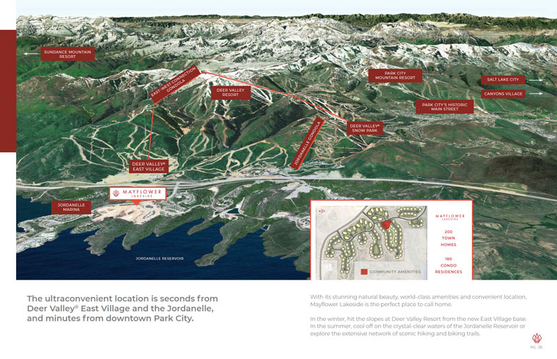Marketing Brochure. Displaying a topographical overview of the property's location and surrounding geographical features