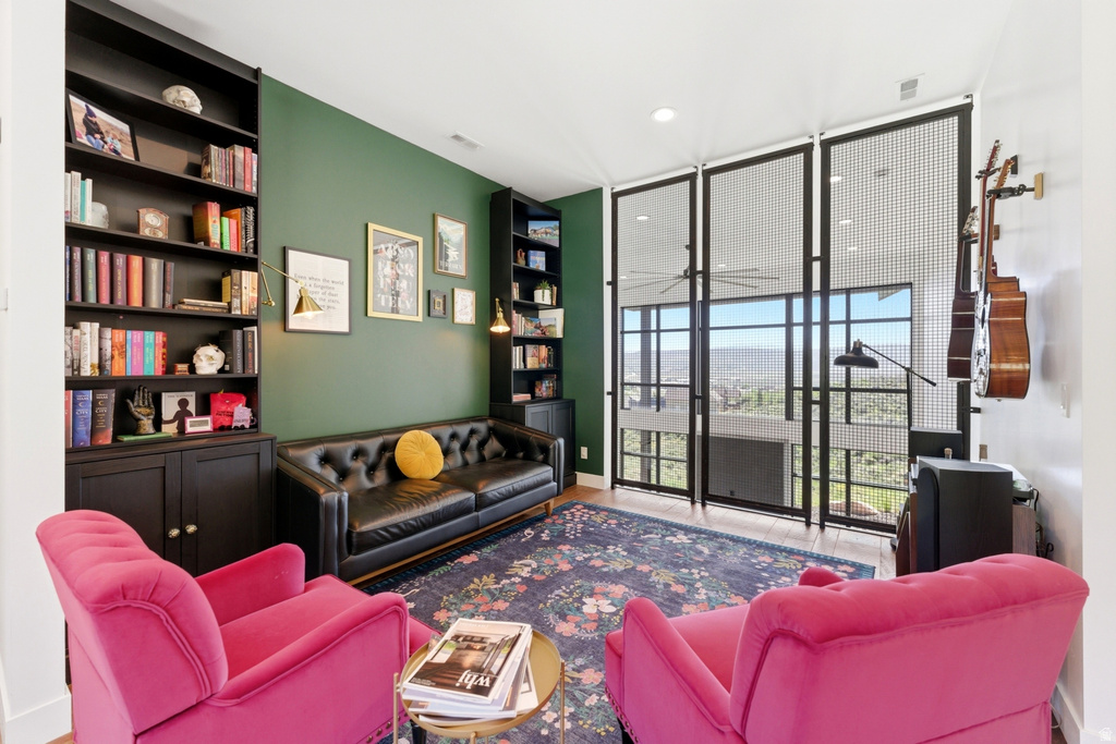 Floor-to-ceiling windows with expansive outdoor scenery