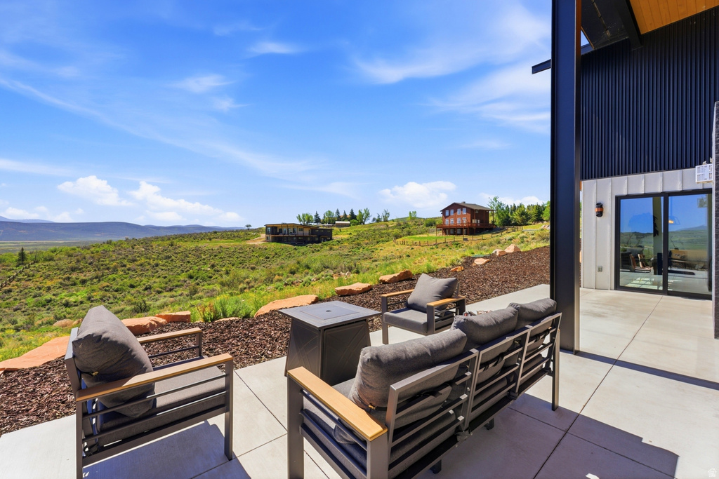 Expansive patio with concrete surfacing