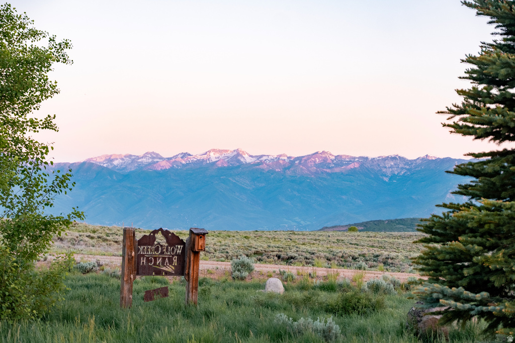 Rustic property signage featuring \