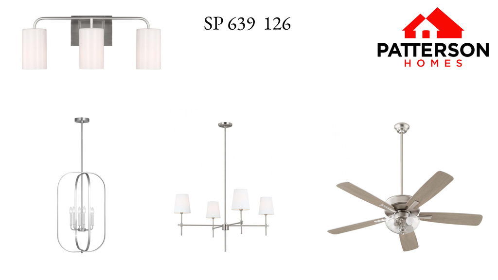 Lighting Fixture Specification. Illustrating various lighting products for the property