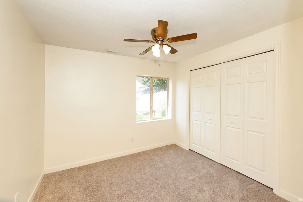 Neutral-toned walls and plush carpeting provide a versatile foundation
