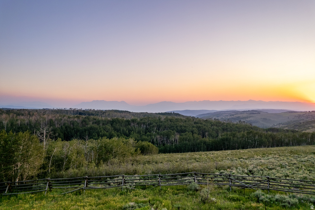 Expansive natural landscape featuring rolling hills and abundant tree coverage