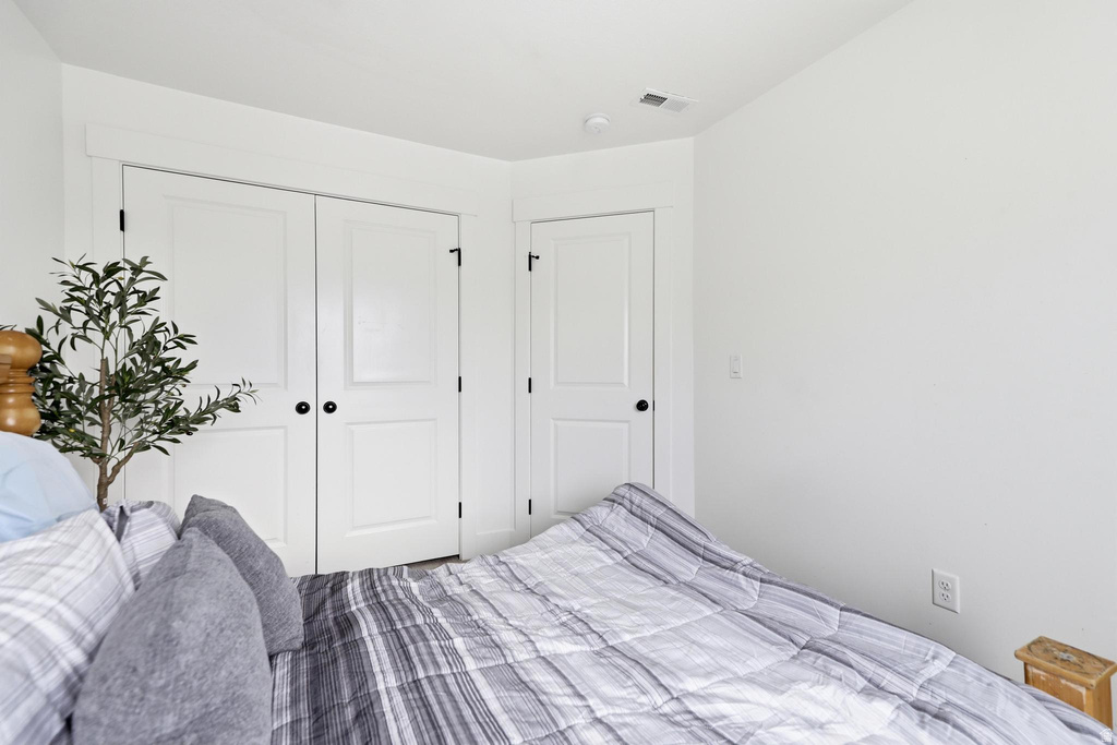White-painted interior doors with dark hardware