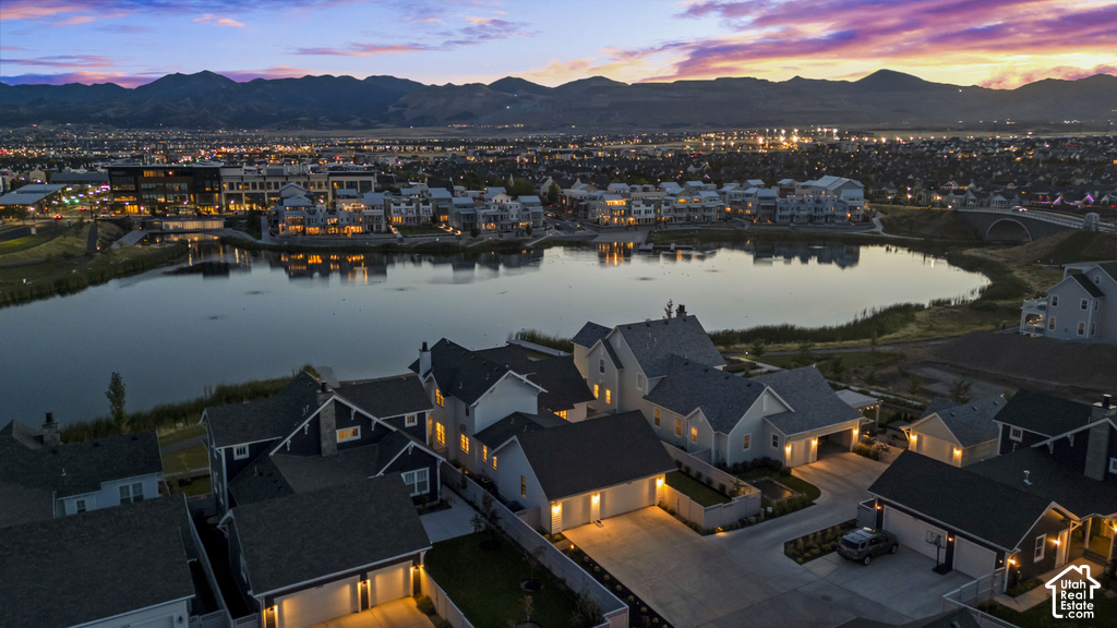 Waterfront community setting with residential properties
