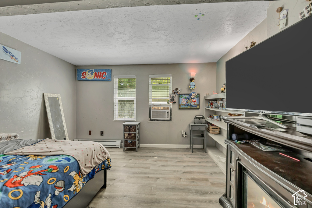 Wood-finish flooring throughout