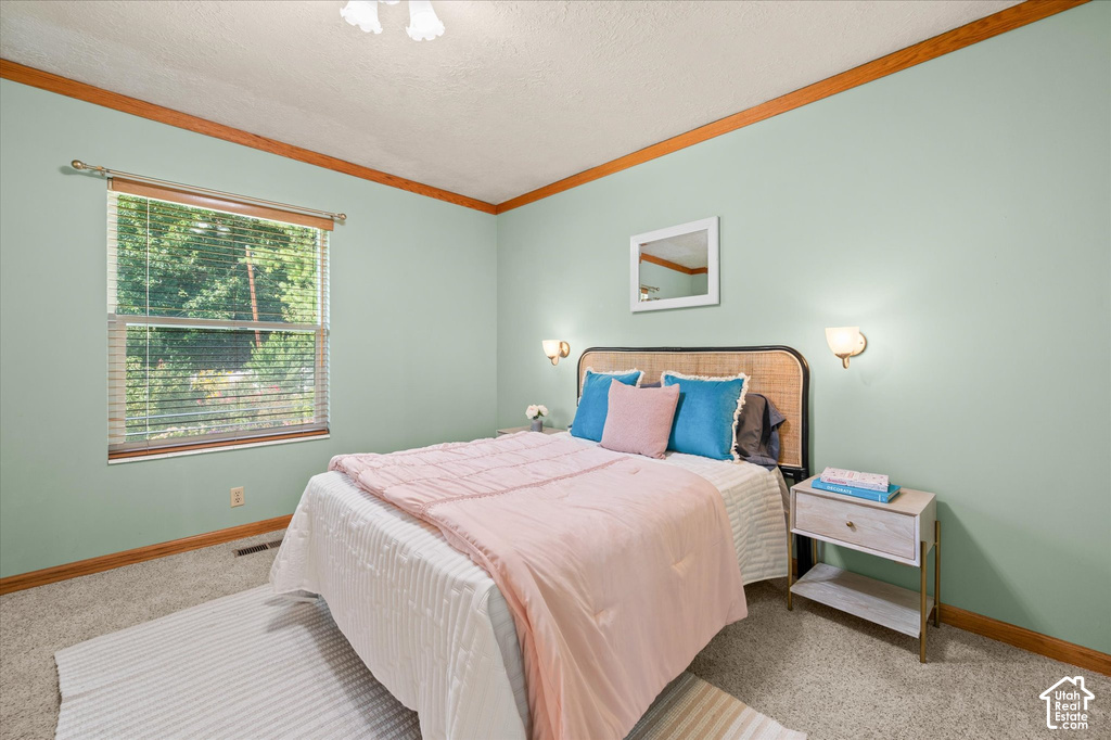 Wall-mounted sconce lighting, wood trim details, and a window with blinds