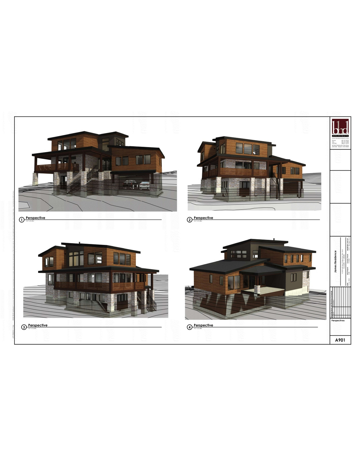 Four renderings of home design.