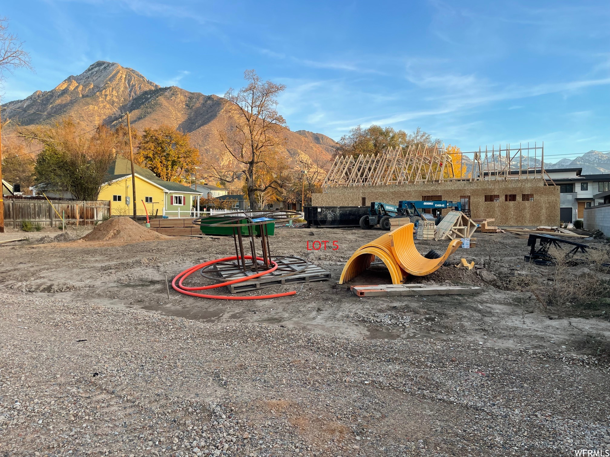 Exterior space with a mountain view