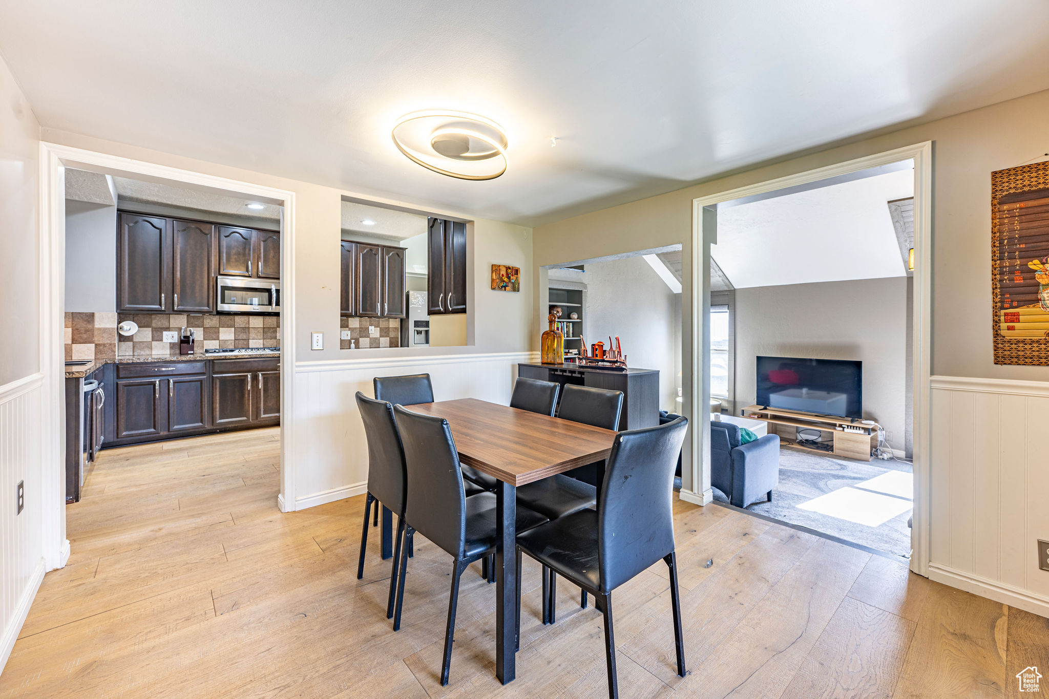 Dining room featuring light wood-type flooring