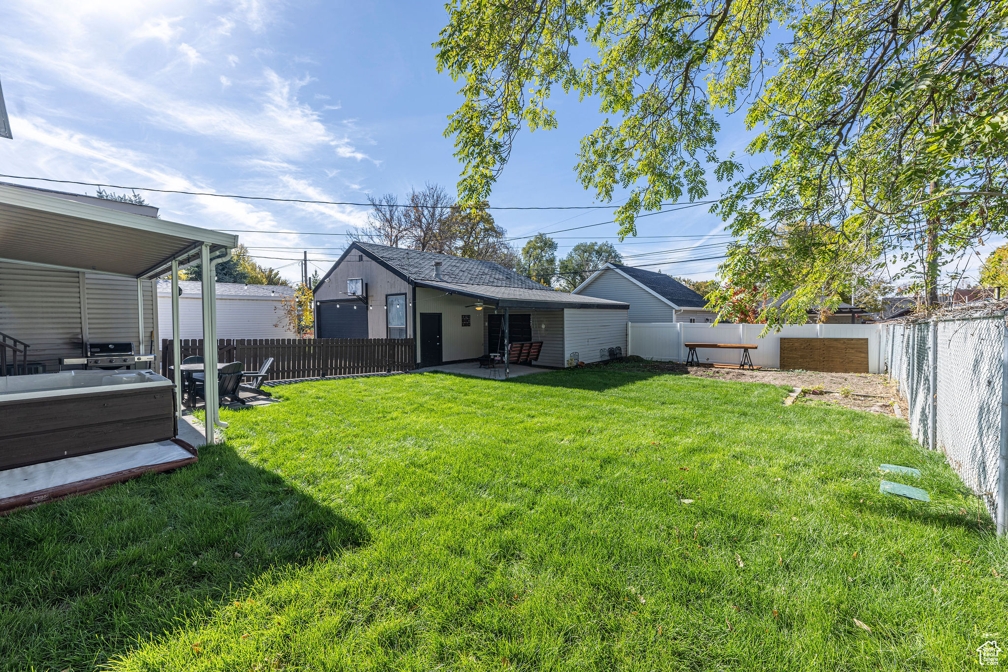 View of yard with a patio