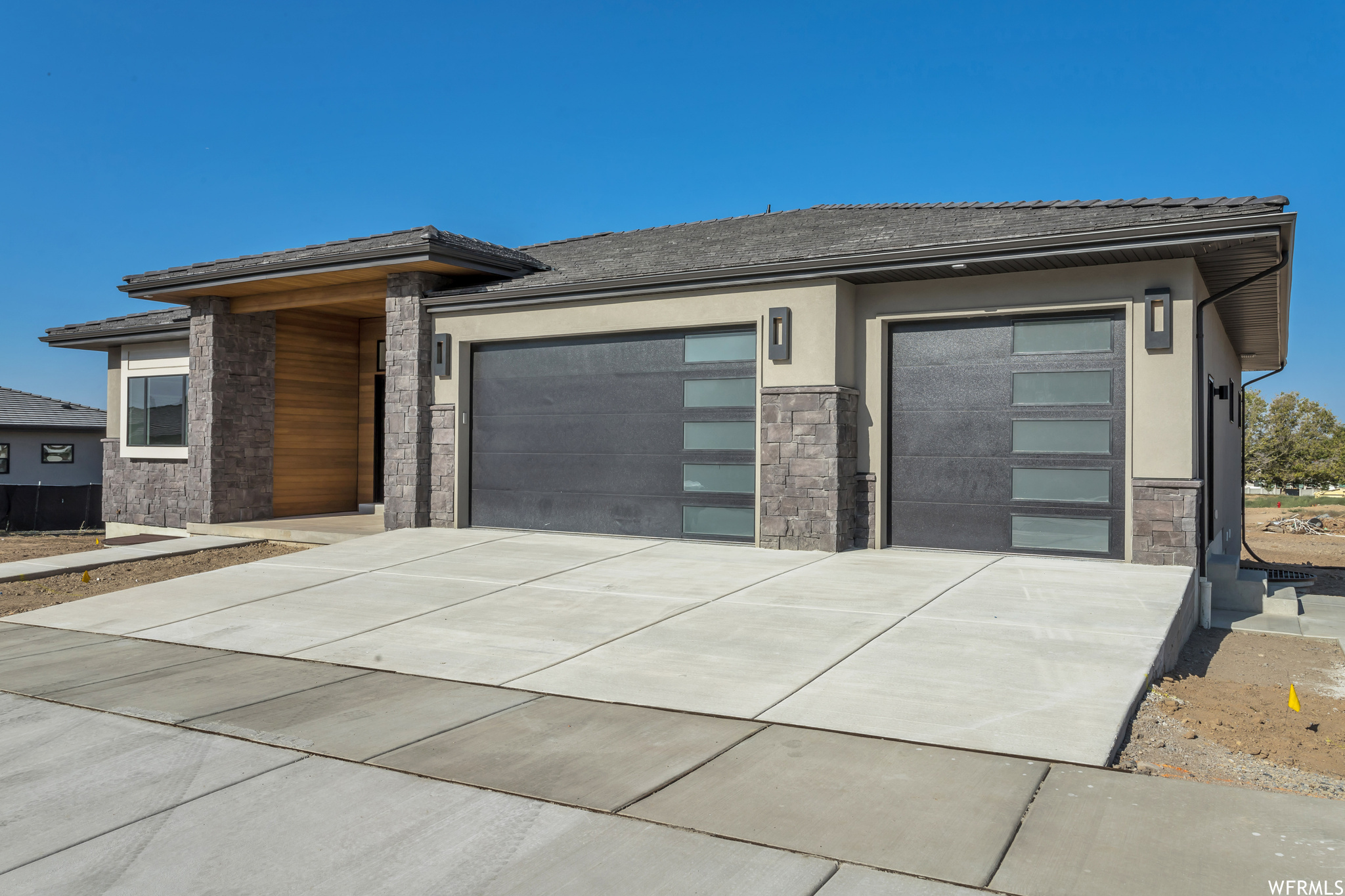 The modern prairie style exterior style unites the community