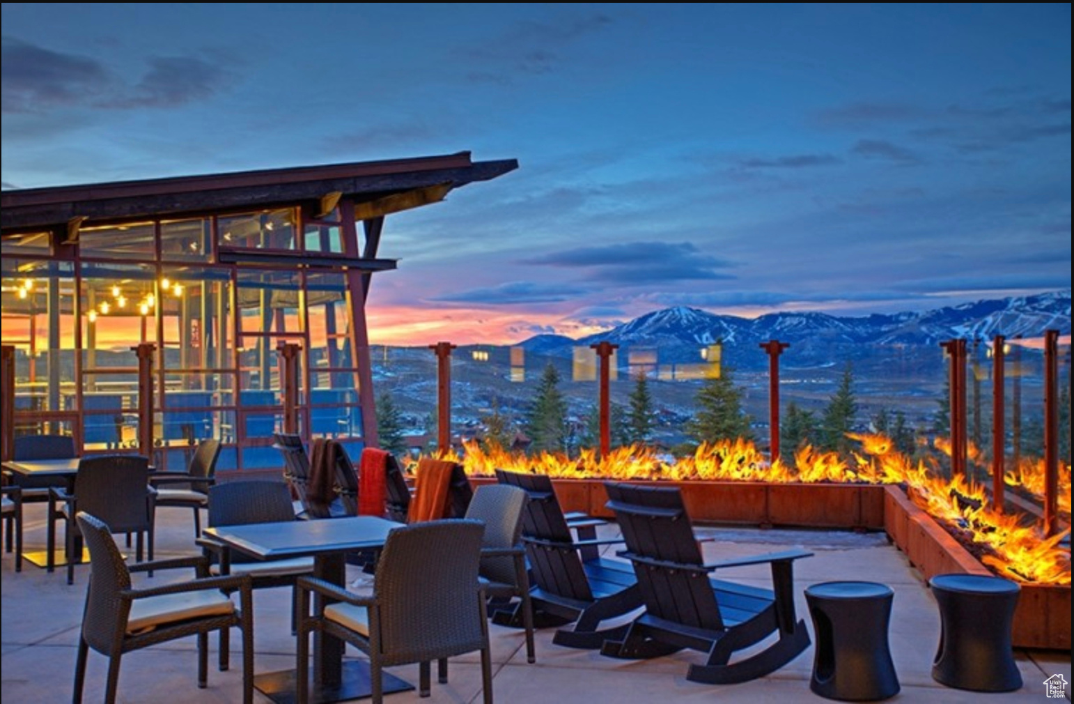 The Shed; Inspired by Park City’s silver mining history, this 16,000-square-foot contemporary amenity is an imaginative architectural interpretation of an old mining shed, designed by acclaimed Frank Lloyd Wright Taliesin-trained architect, John Sather.