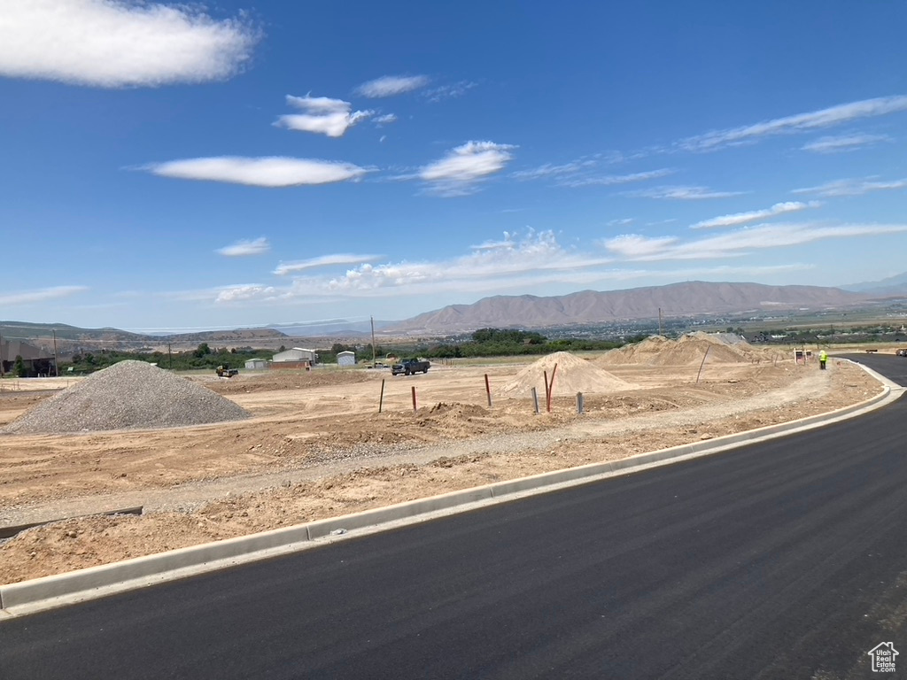 View of street featuring a mountain view and a rural view