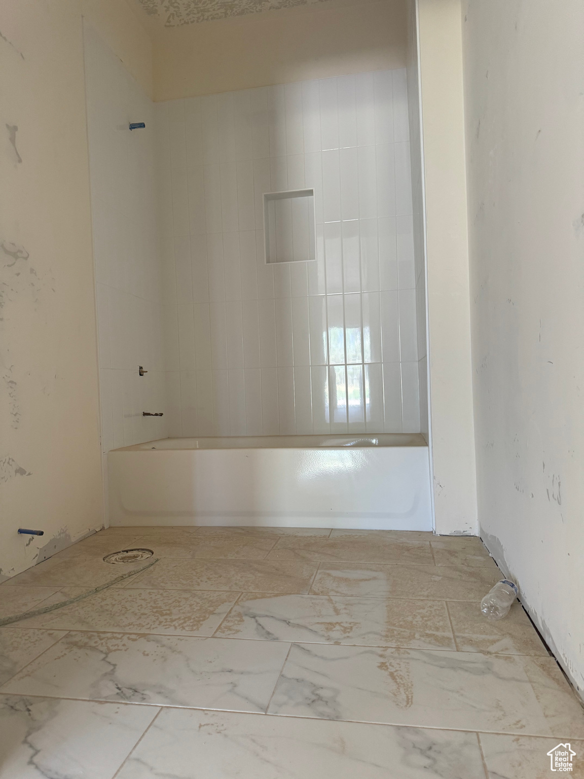 HALL BATH Interior space with light tile patterned flooring