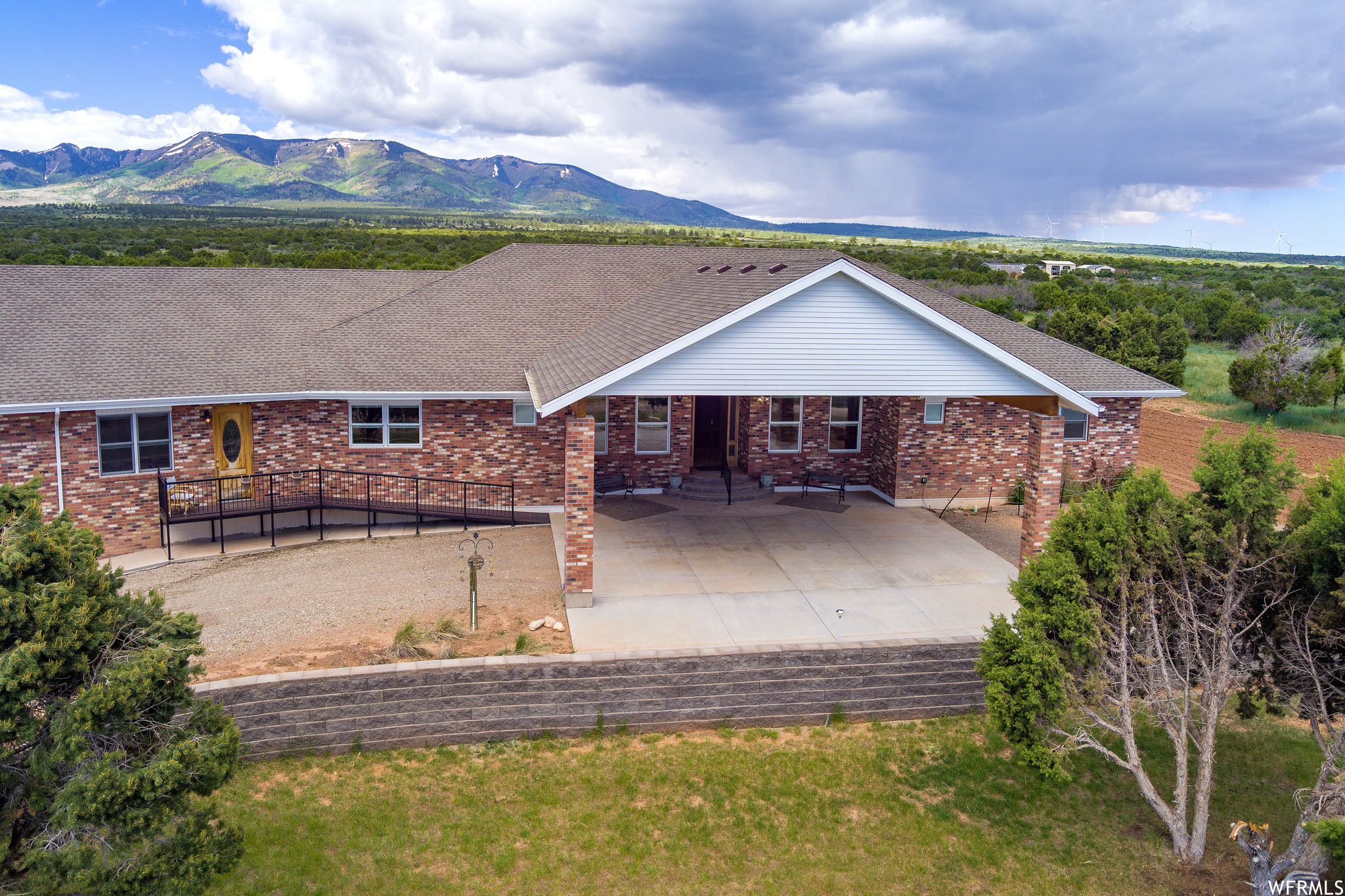 View of front of house with a mountain view