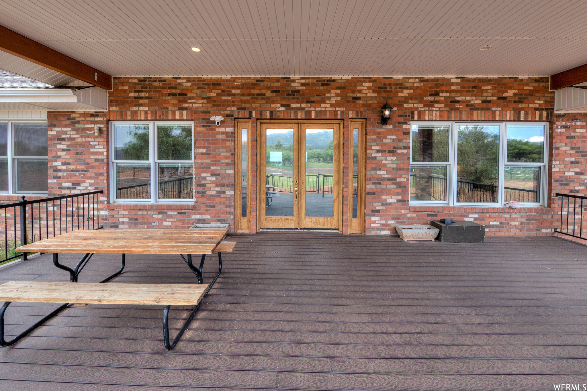 View of wooden deck