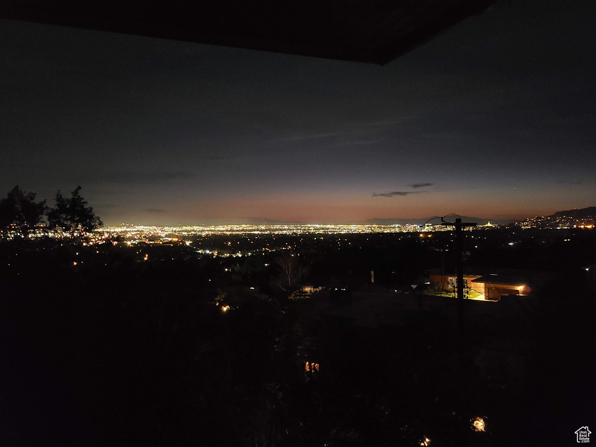 night view from deck