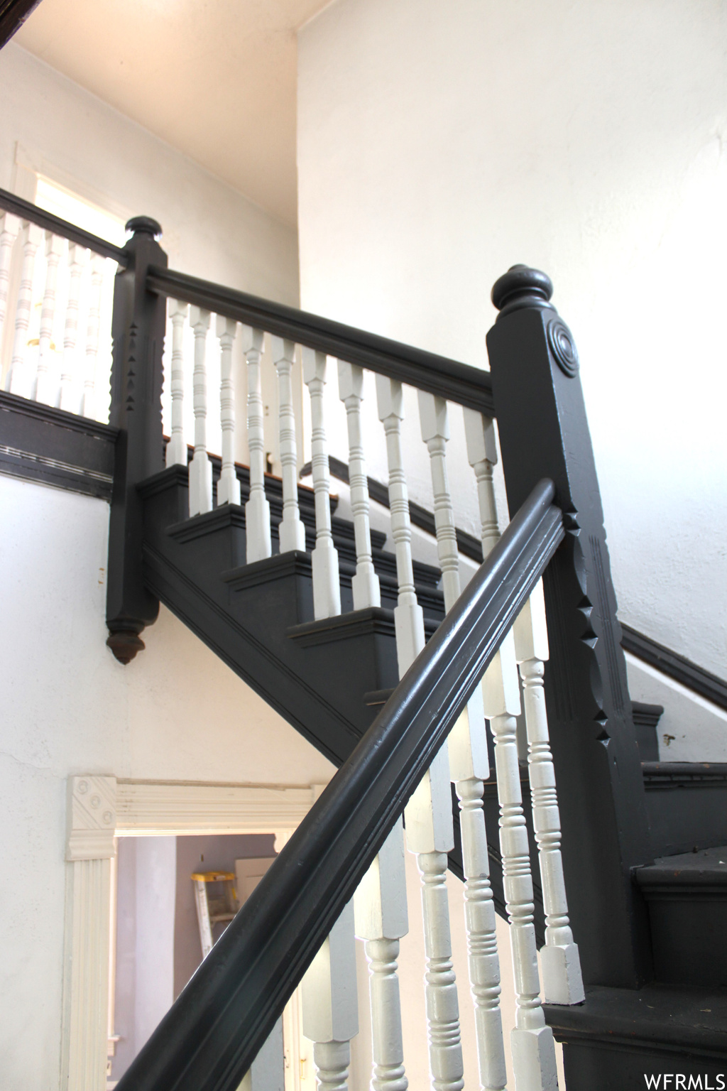 Another view of the  beautiful, original Victorian stairs.