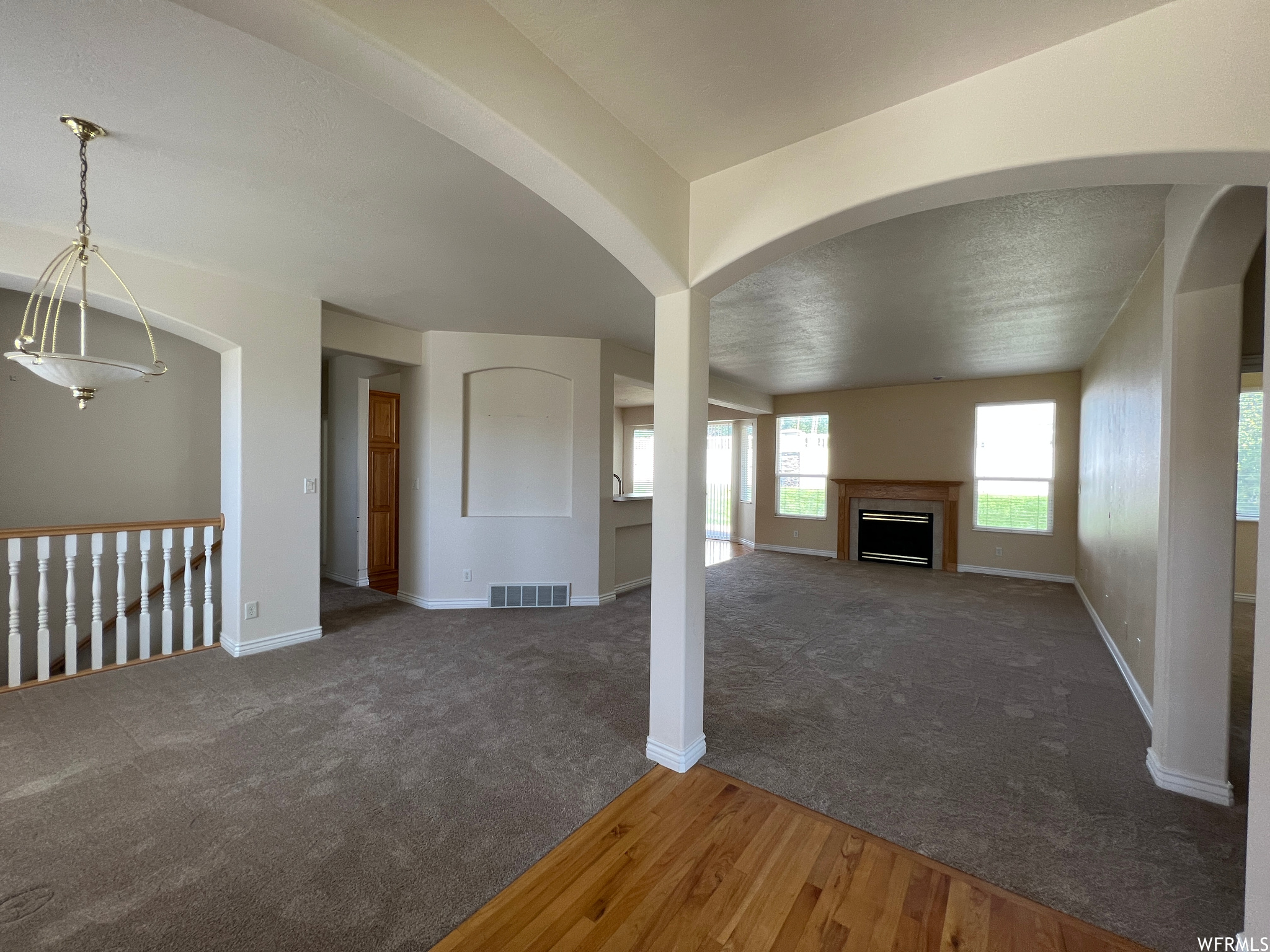Living room with hardwood flooring