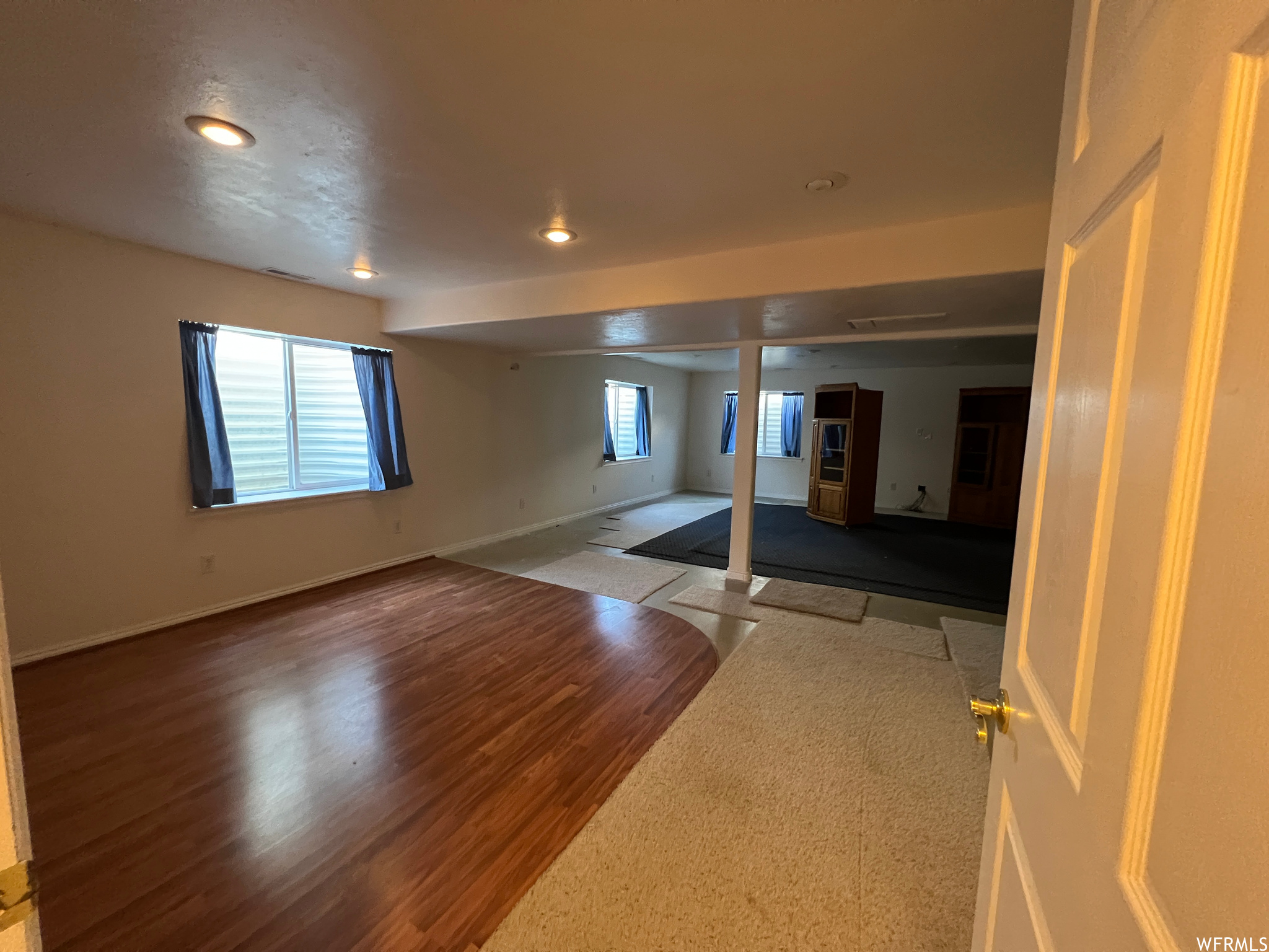Interior space with hardwood flooring