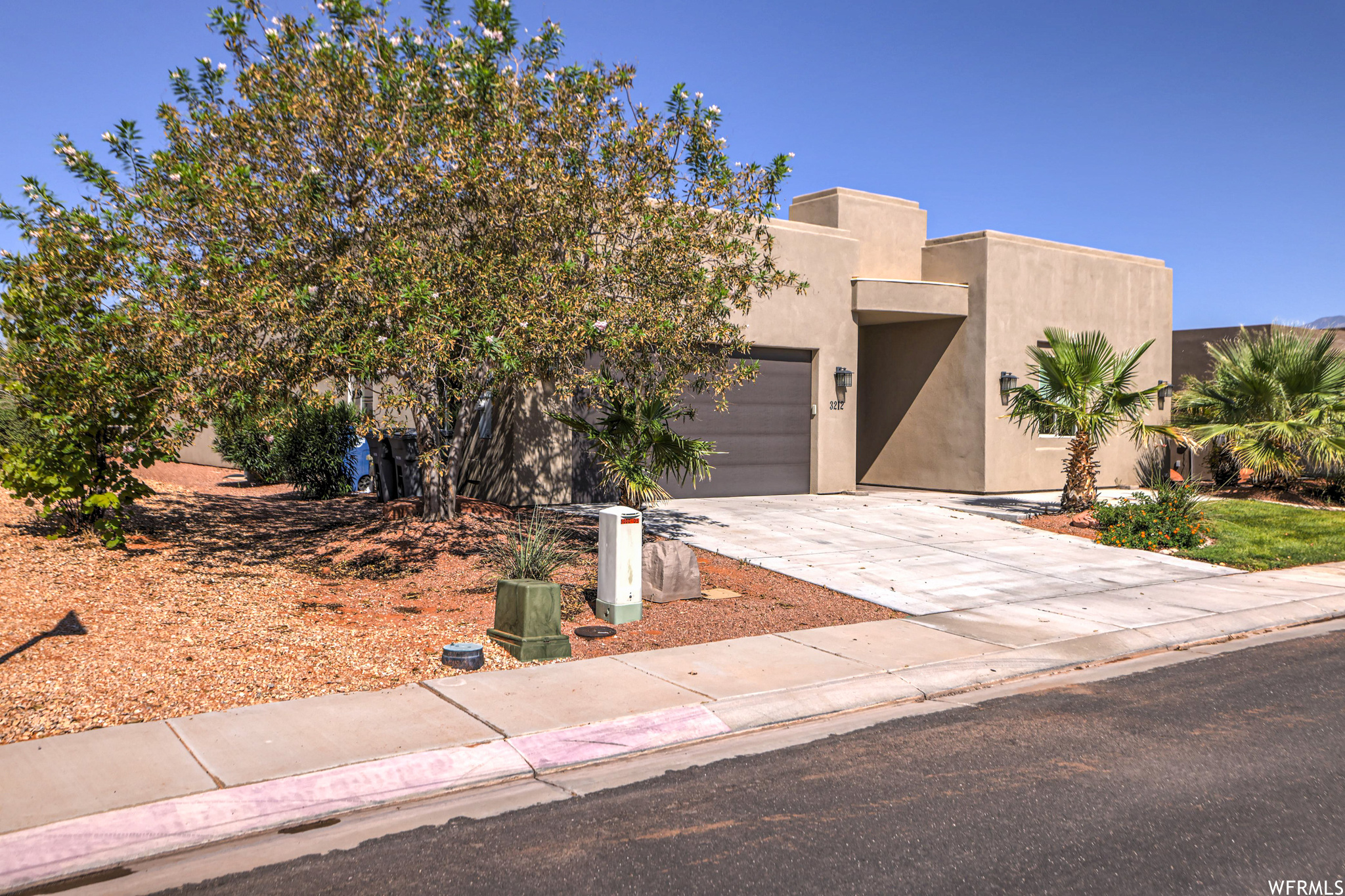 View of front of home with garage