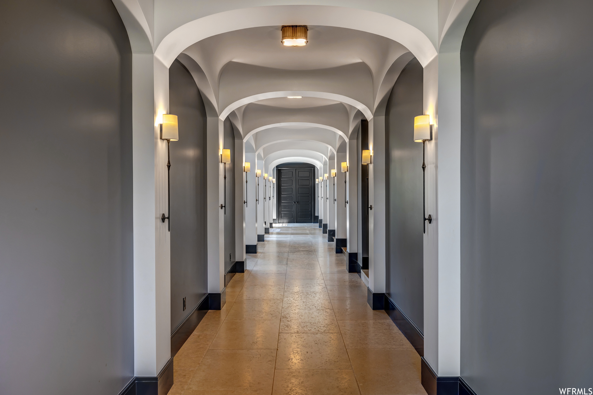 Elevator shaft  between pillars