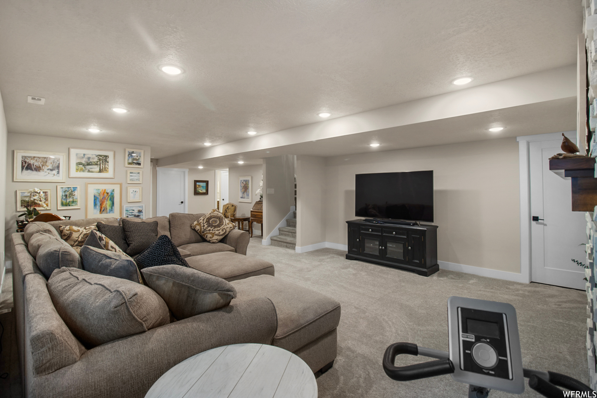 View of carpeted living room