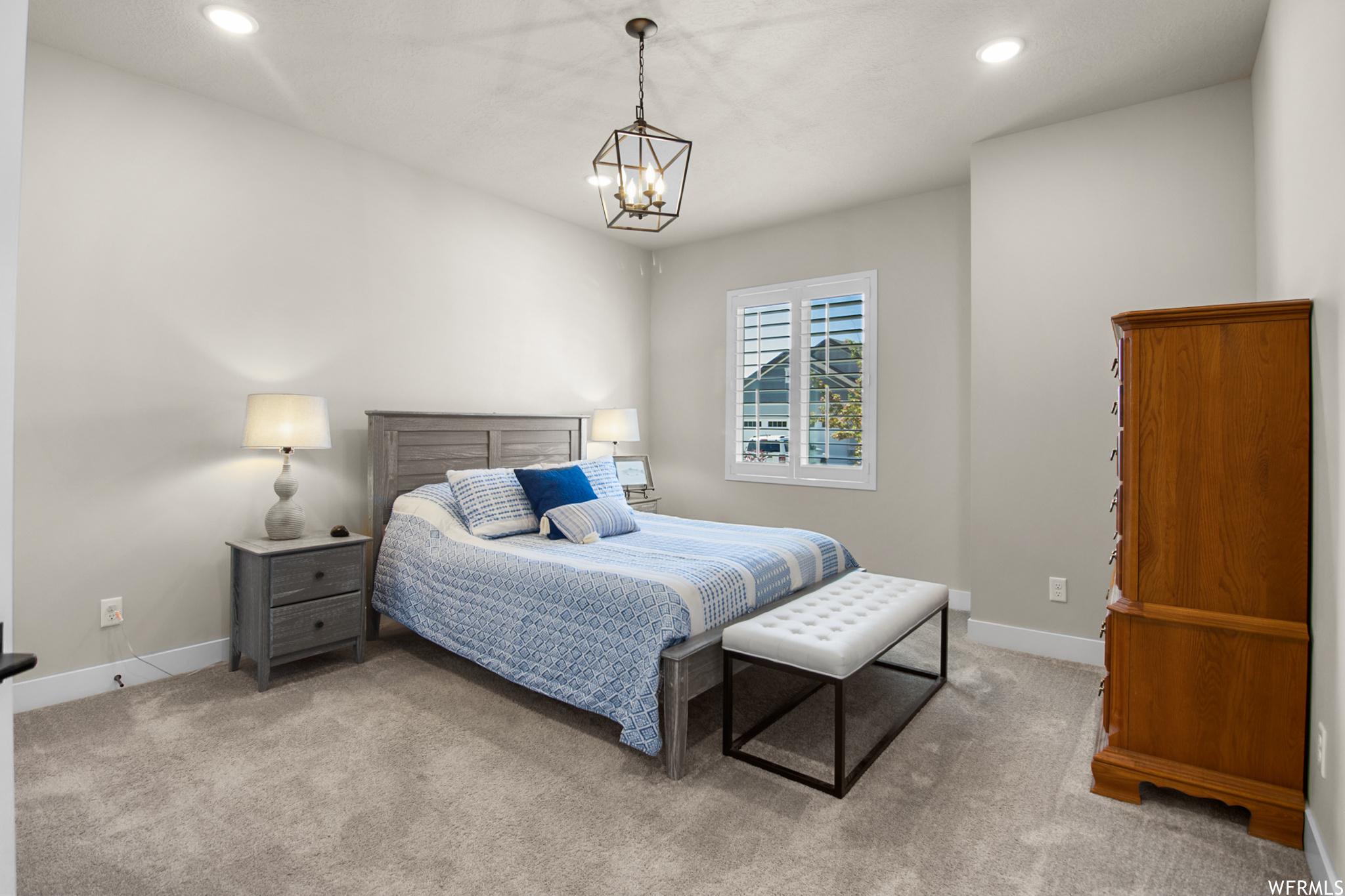 View of carpeted bedroom