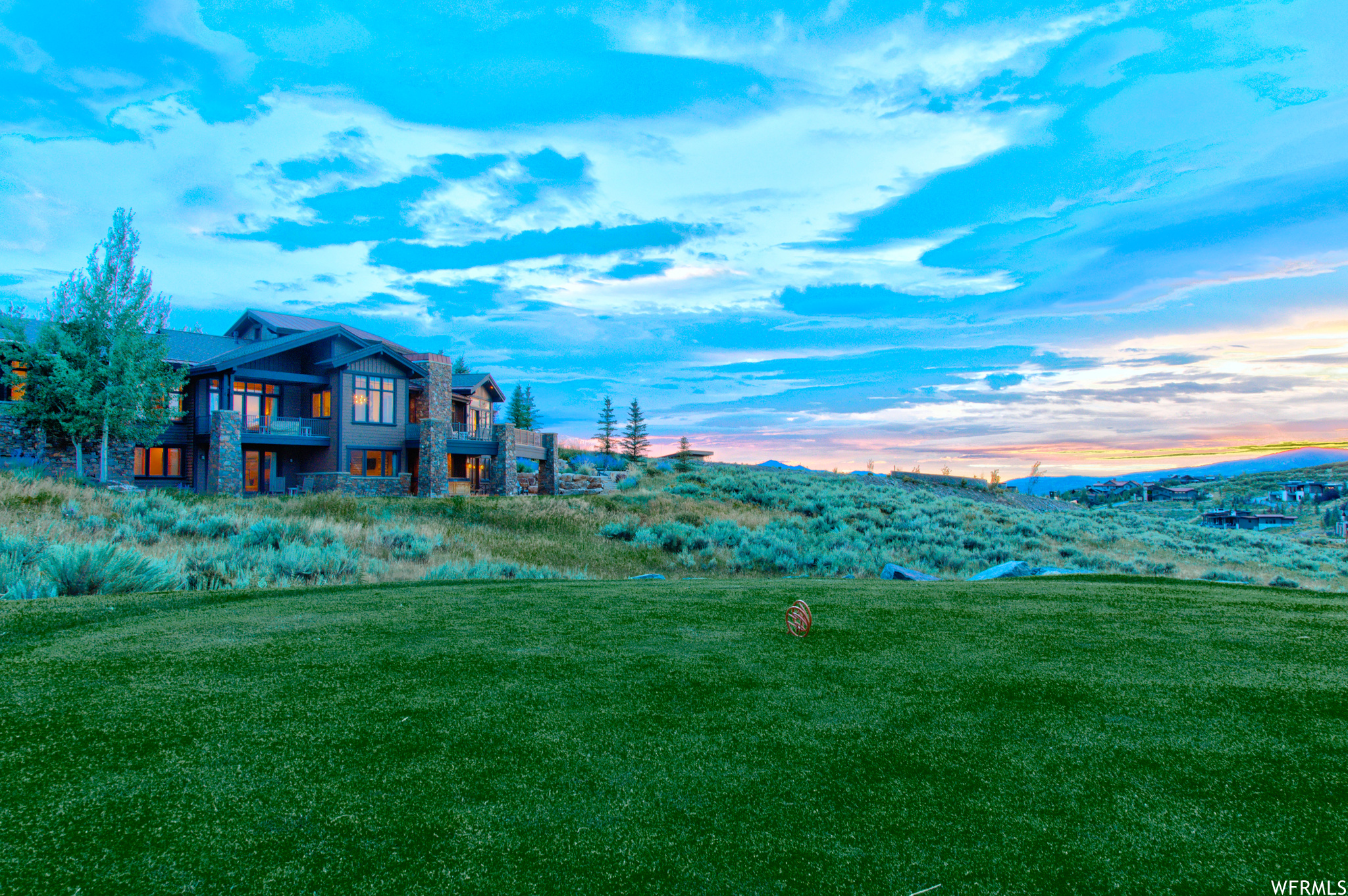 View of home from the 14th tee box at Dye course at Promontory