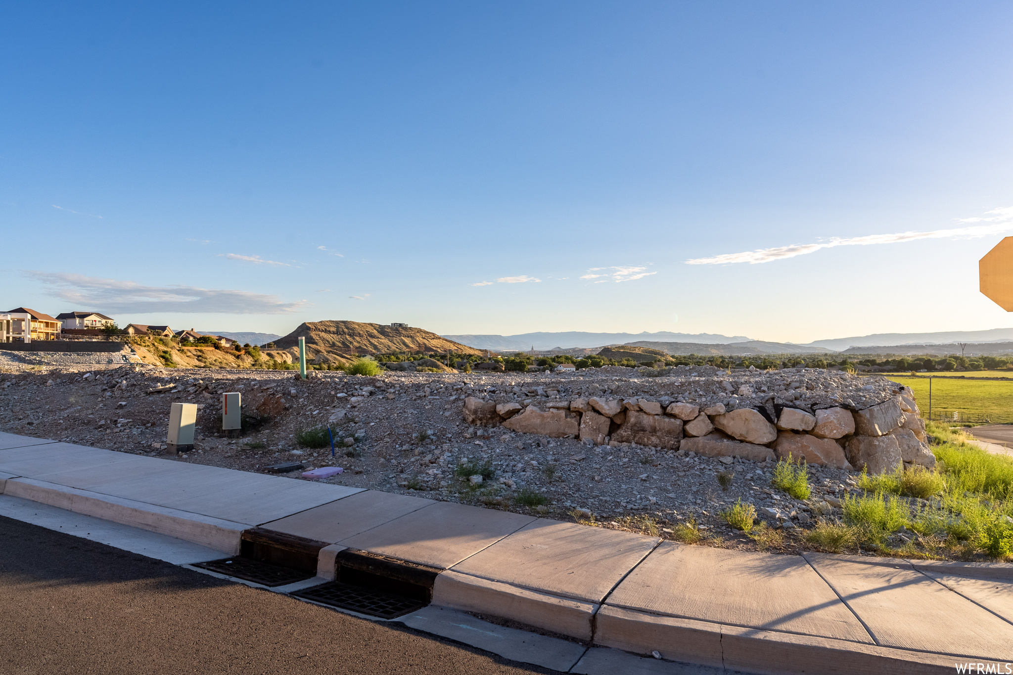 Exterior space with a mountain view