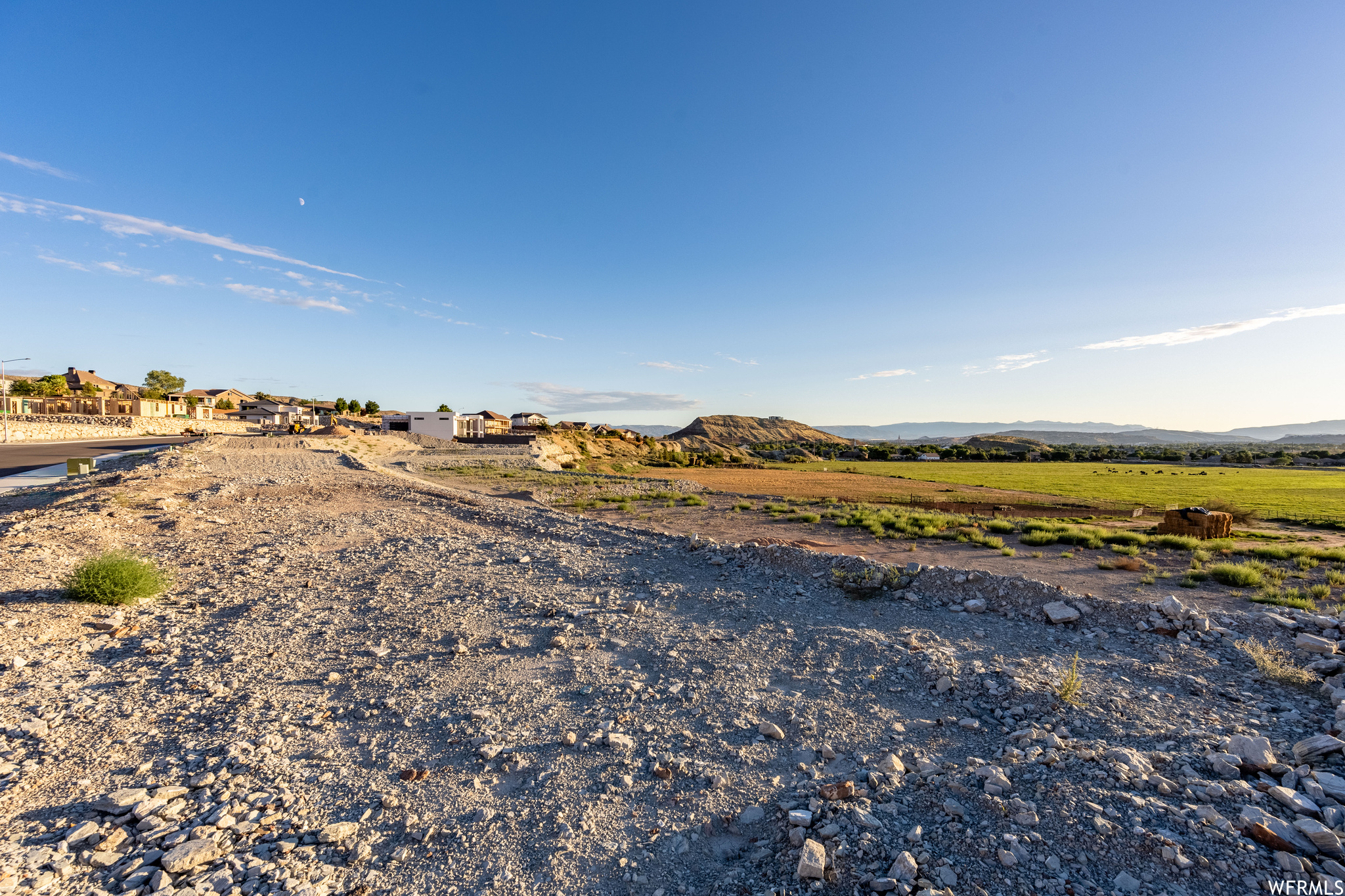 View of street with a mountain view and a rural view