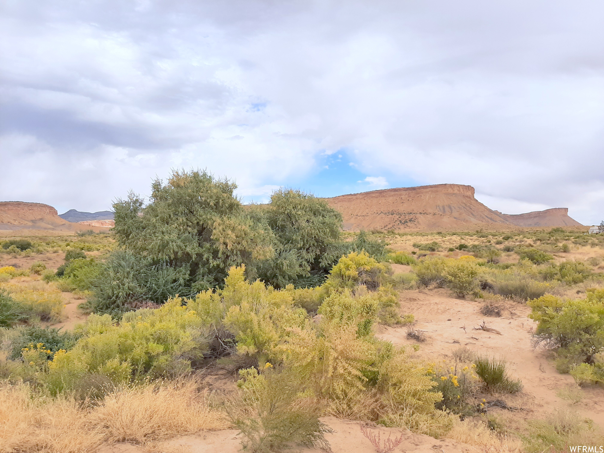 Looking east from the property.