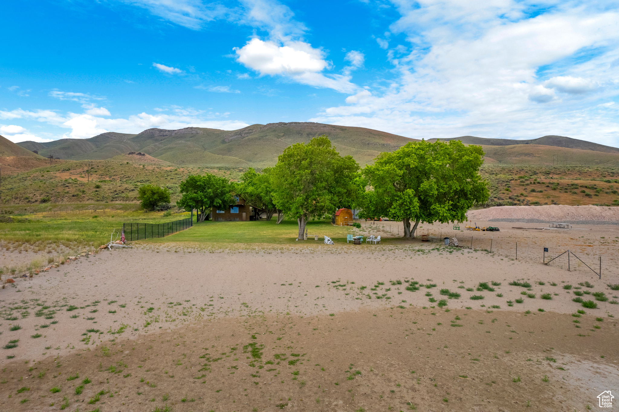 Mountain view with a rural view