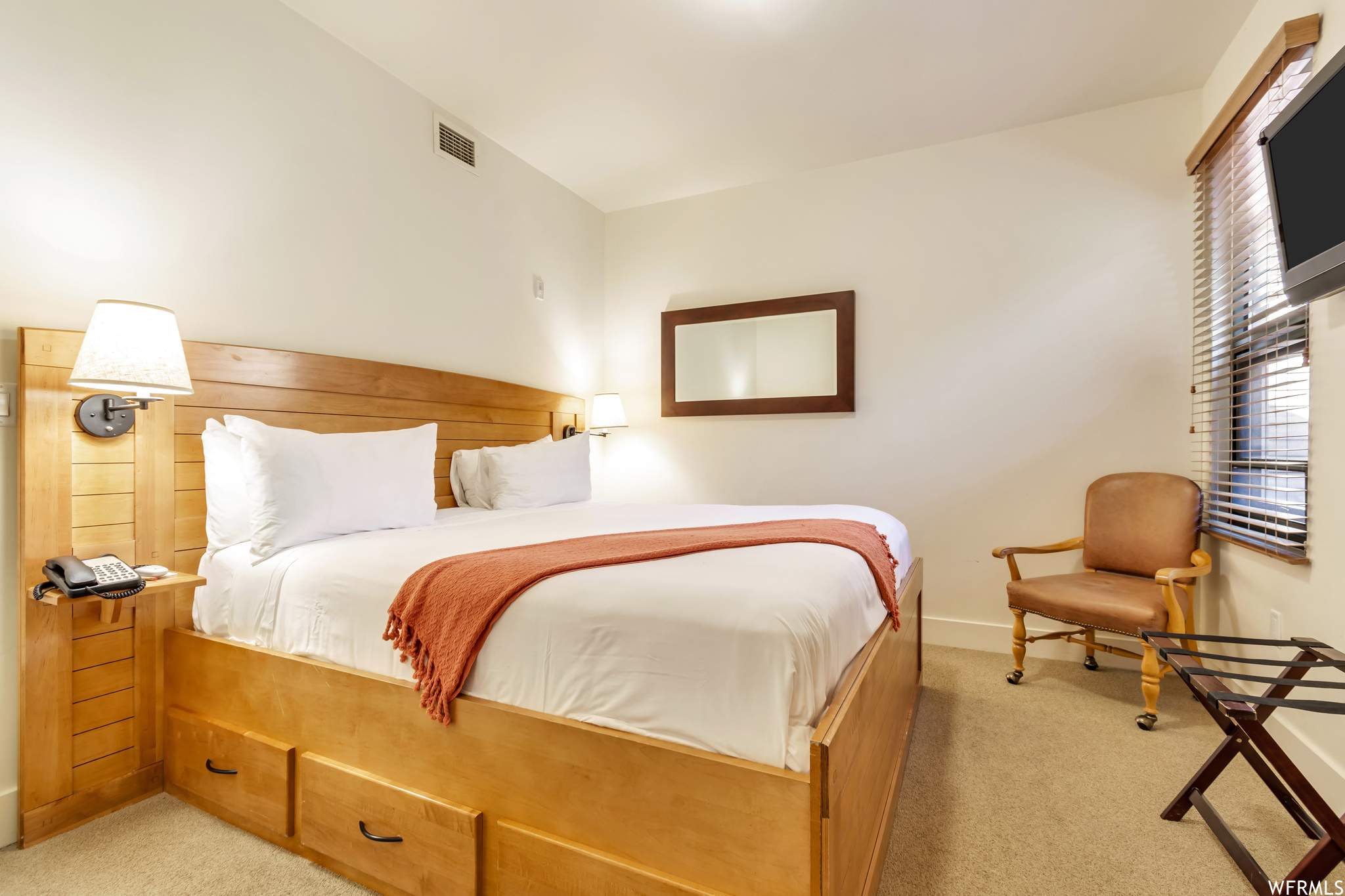 View of carpeted bedroom