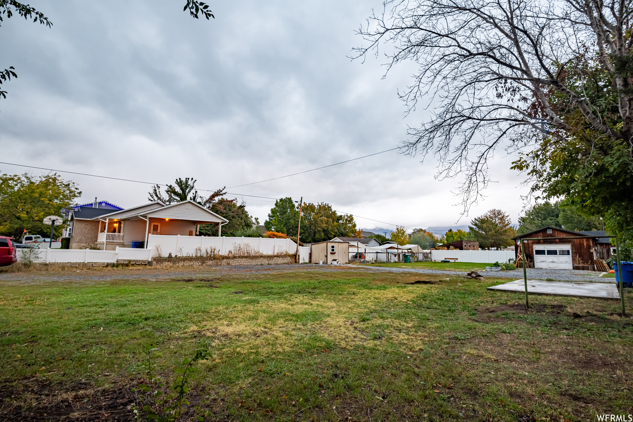 Full view of lot from the south end of the street