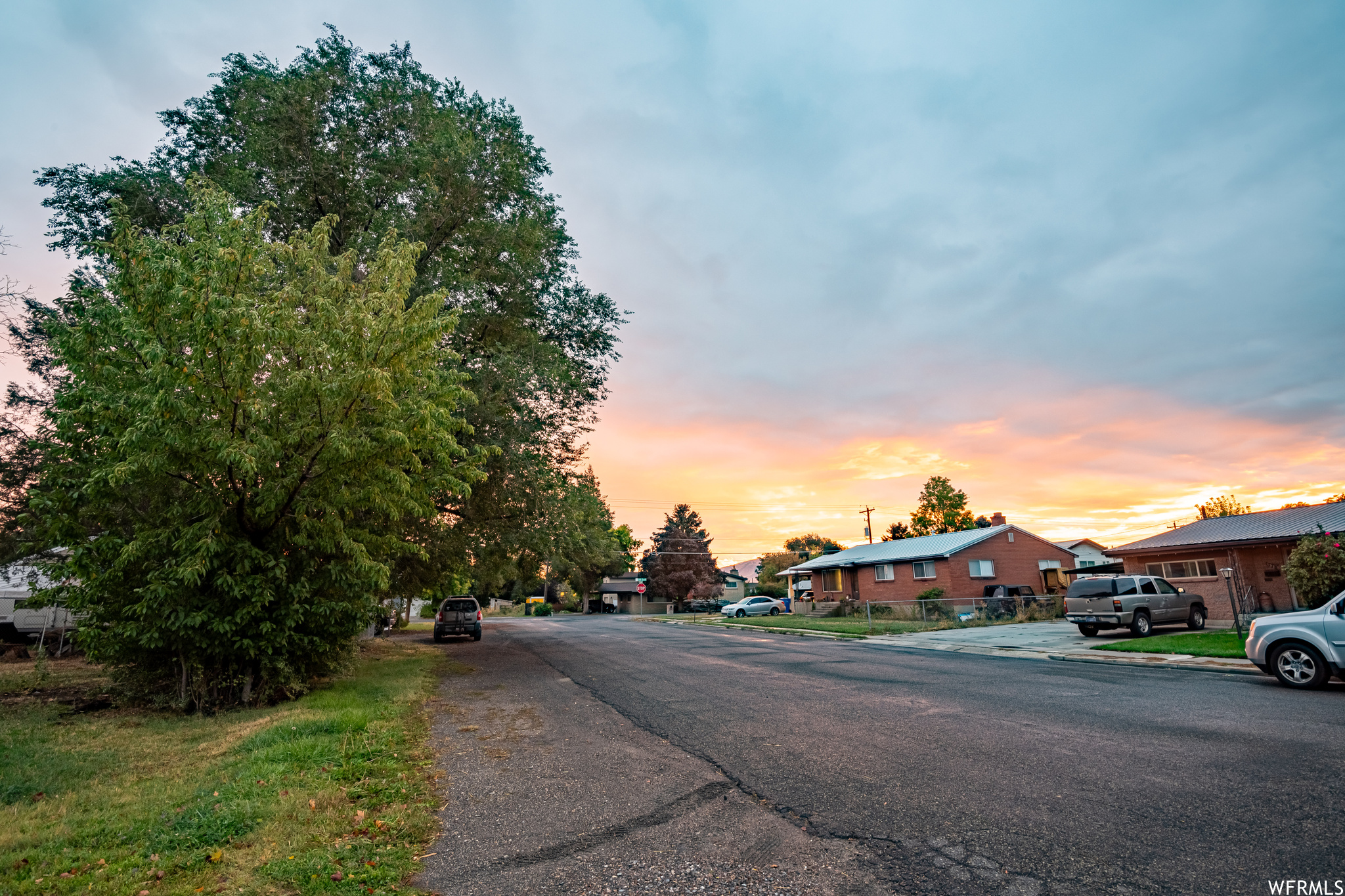 view from the lot looking onto the street